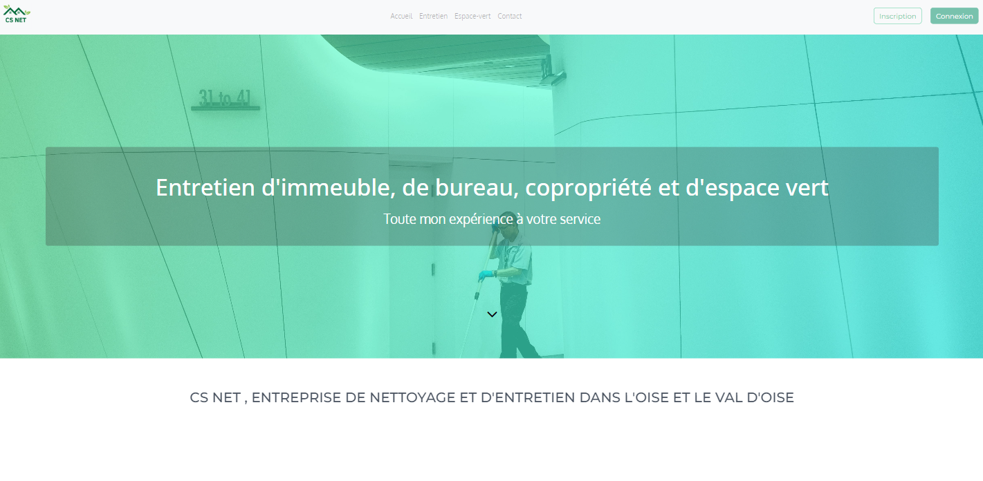 Un site professionnel pour la société de nettoyage CsNet
